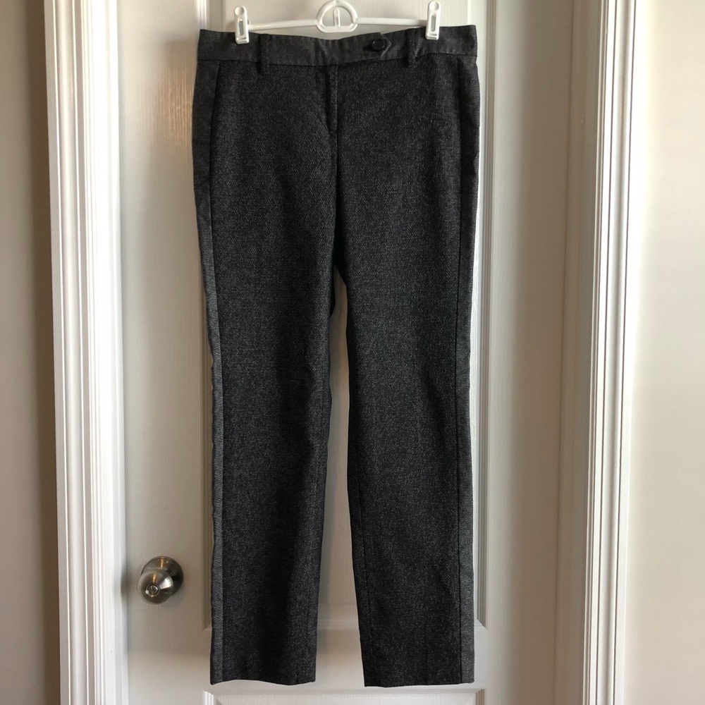 Ann Taylor grey side stripe straight leg pants
